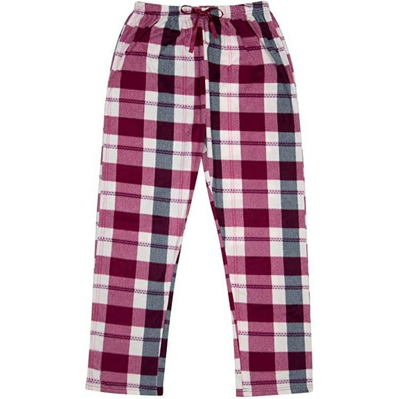 North 15 Women's Super Cozy Minky Fleece Plaid Pajama Bottom-L1527-Des19-4XL