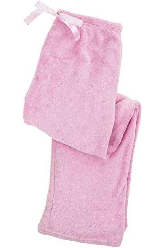 Womens Classic Soft Fleece Pajama/Lounge Pants-L1425-Pink-XS