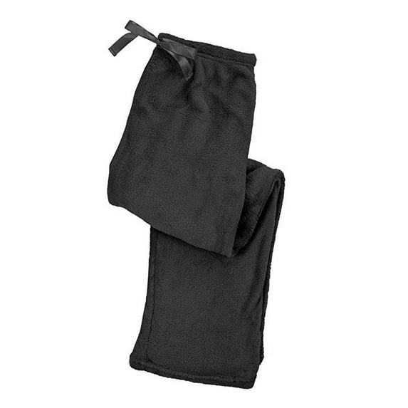 North 15 Womens Super Cozy Fleece Pajama Bottom Lounge Pants-L1425-Black-XL