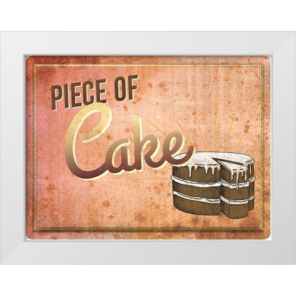 North 40  14x12 White Modern Wood Framed Museum Art Print Titled - Piece of Cake