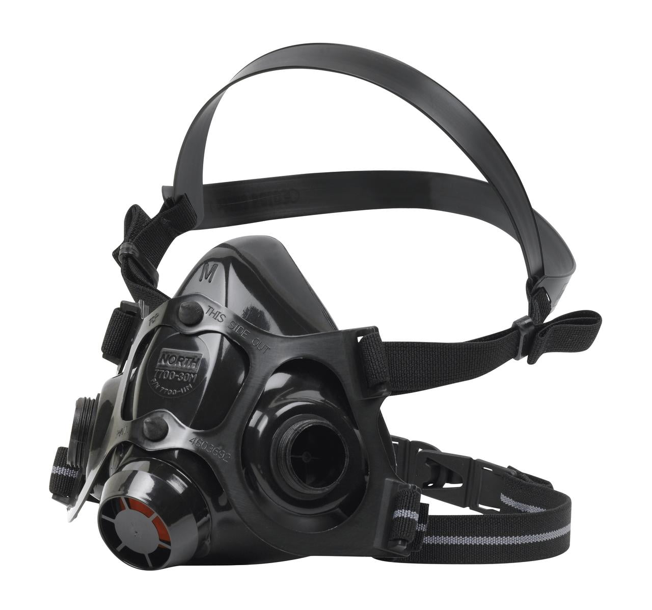 North 7700 Series Half Mask Silicone Respirator with Dual Cartridge Connectors for N-Series. Size Small (770030S)