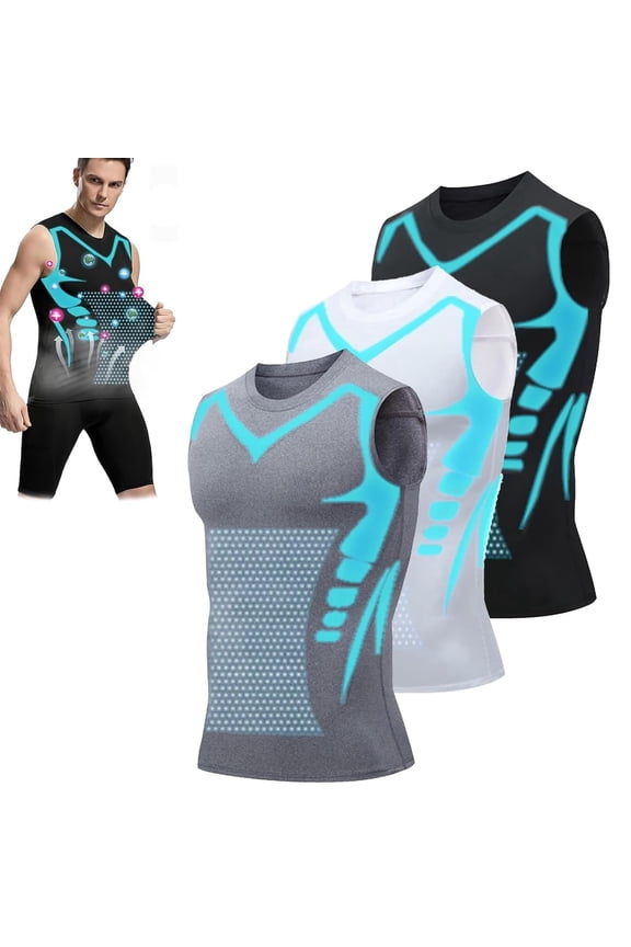 North Alpine Compression Shaping Shirt Tank Men, Breathable Sleeveless Sport Quick-Drying Body Shaper Shirt for Daily Wear & Workout