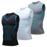 North Alpine Compression Shirt, Mens Tank Tops, Slimming Body Shaper Vest, Sport Running Dry Fit Gym Shirt
