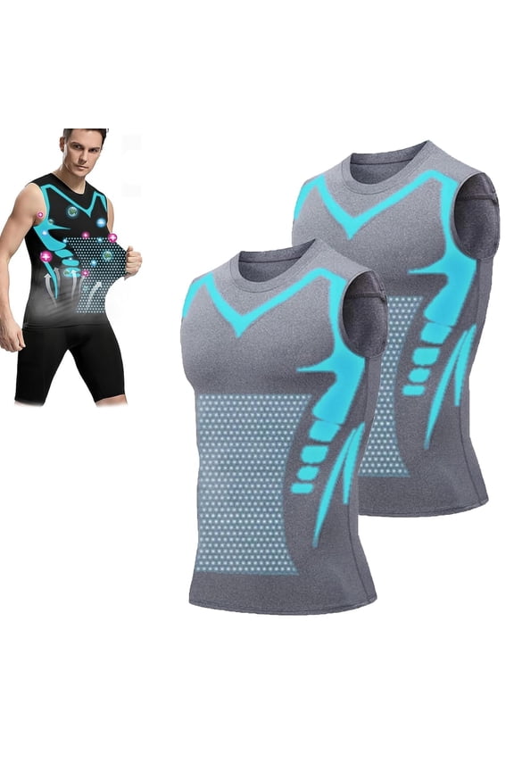 North Alpine Compression Shirt, Northpower Men's Compression Shapewear Tank Top, Breathable Sleeveless Body Shaper Shirt