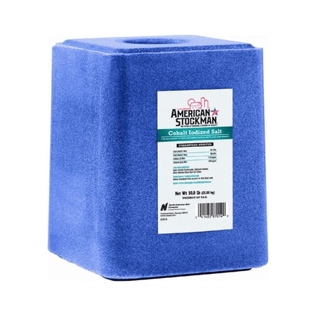 North American 87014 Cobalt Iodized Salt Block, 50 Lb