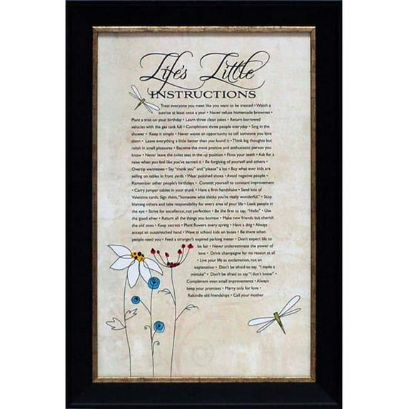 North American Art 12 x 18 in. Lifes Little Instructions Inspirational Typography Art Print