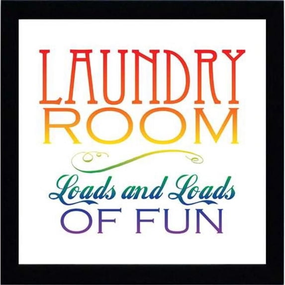 North American Art AR157 12 x 12 in. Laundry Room Inspirational Typography Art Print
