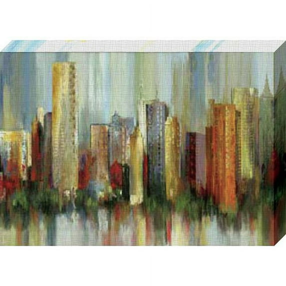 North American Art 'Metropolis' by Tom Reeves Painting Print on Wrapped Canvas