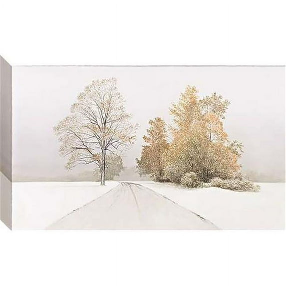 North American Art NC2067 7 x 12 in. Autumn Snowfall Canvas Gallery Wrapped Art Print
