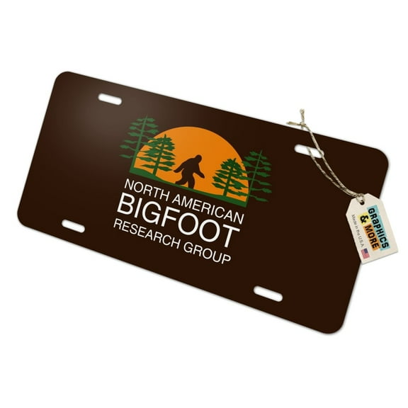 North American Bigfoot Research Group Novelty Metal Vanity Tag License Plate