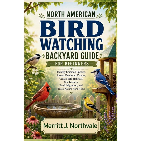 North American Bird Watching Backyard Guide for Beginners: Identify Common Species, Attract Feathered Visitors, Create S, (Paperback)