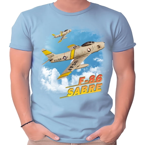 North American F-86 Sabre Light Blue Shirt-5XL