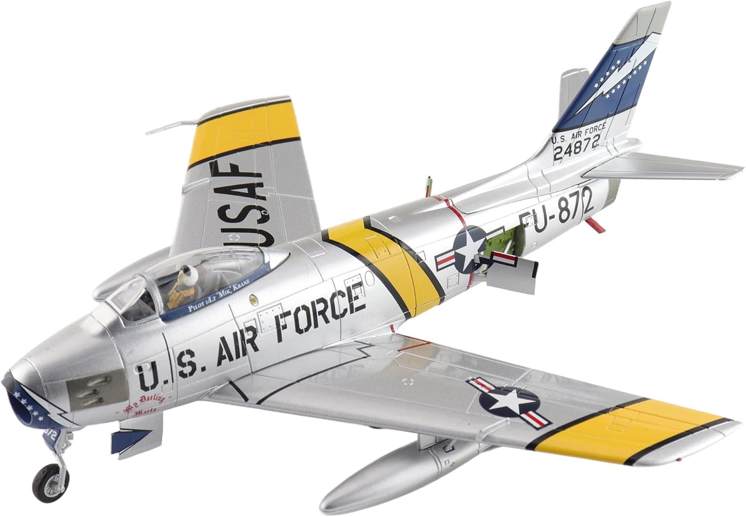 Hobby Master | 1:72 Scale Diecast Military Aircraft Replica | F-86F Gene Kranz 24872, USAF, EAA Aviation Museum | Model HA4327
