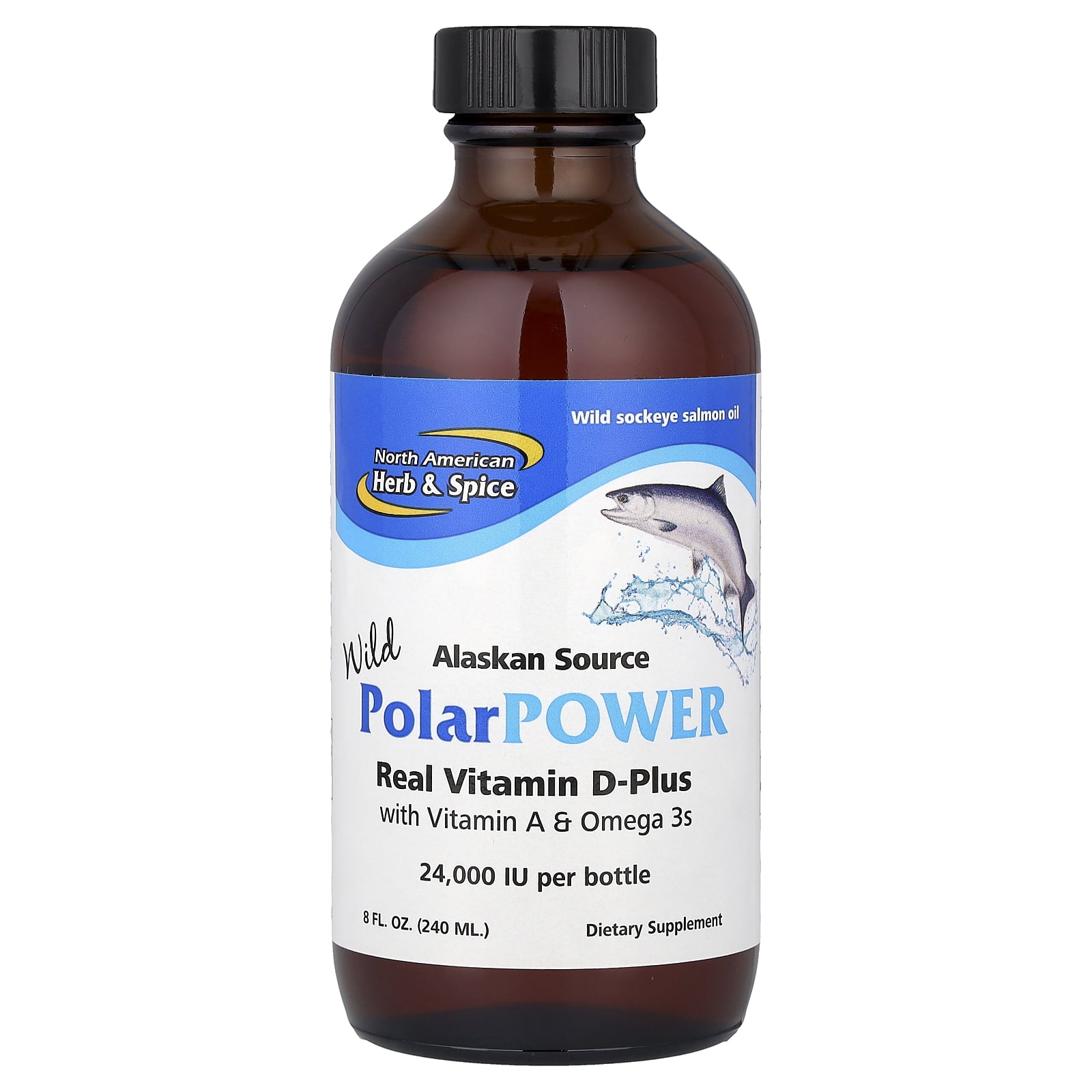 North American Herb & Spice Wild PolarPower, Real Vitamin D-Plus with Vitamin A & Omega 3s, 8 fl oz (240 ml)