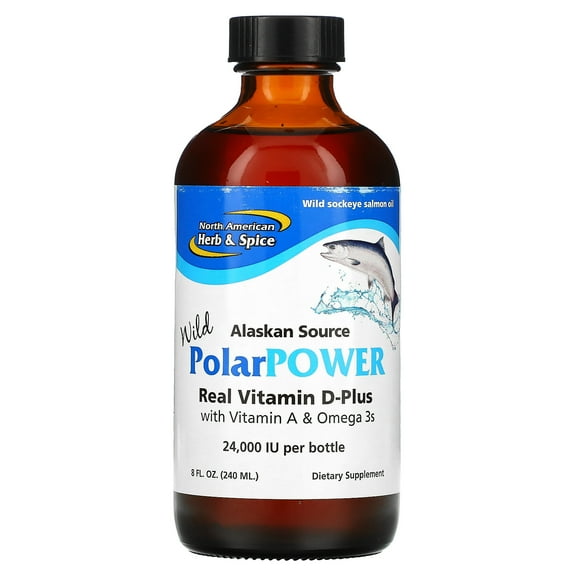 North American Herb & Spice Alaskan Source Wild PolarPower, With Vitamin A & Omega 3s, 8 fl oz (240 ml)