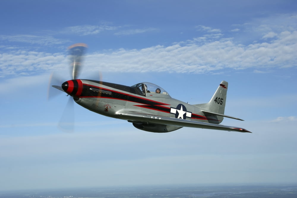 North American P-51 Cavalier Mustang Canvas Art - Daniel KarlssonStocktrek Images (35 x 24)