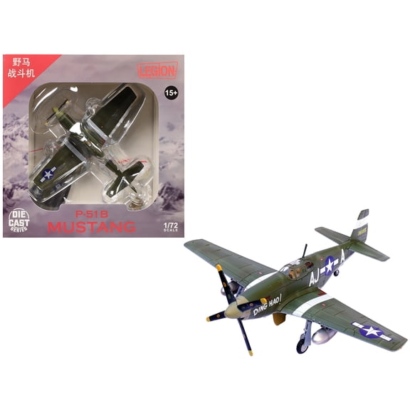 North American P-51B Mustang Aircraft "Ding Hao! 356th Fighter Squadron 354th Fighter Group" (1944) United States Army Air Forces 1 72 Diecast Model Airplane by Legion