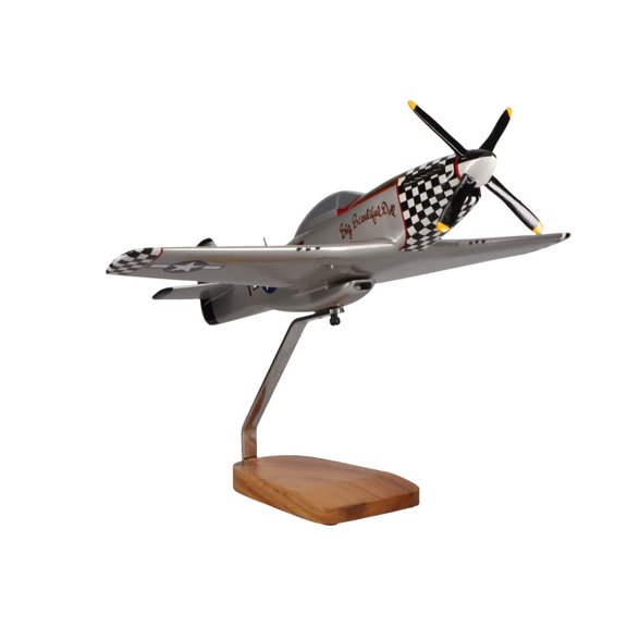 North American P-51D Mustang "Big Beautiful Doll" Large Mahogany Model
