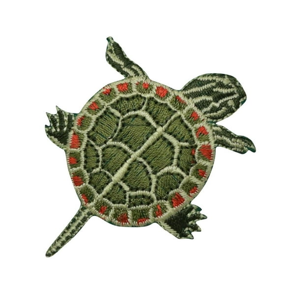 North American Painted Turtle Terrapin Iron on Applique/Embroidered Patch
