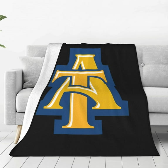 North Carolina A&T Aggies Blanket Large Luxury Fleece Soft Anti-Static Anti-Pilling Flannel Bed Blanket