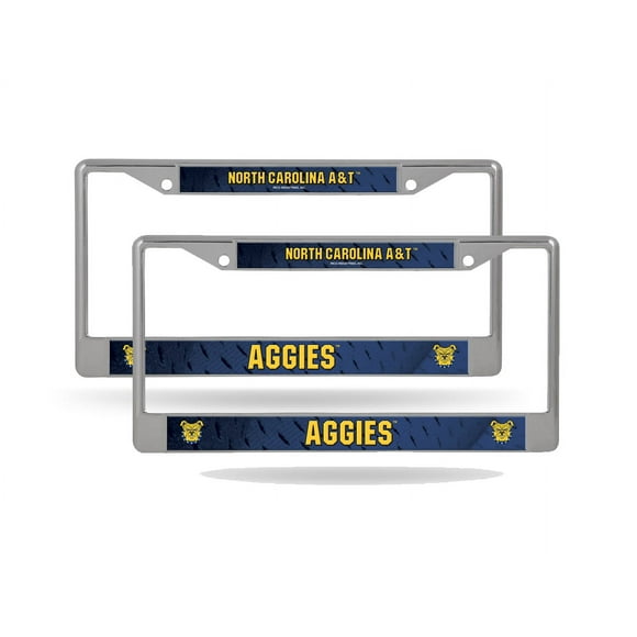 North Carolina A&T Aggies Chrome Metal License Plate Frame - Set of 2 Frames