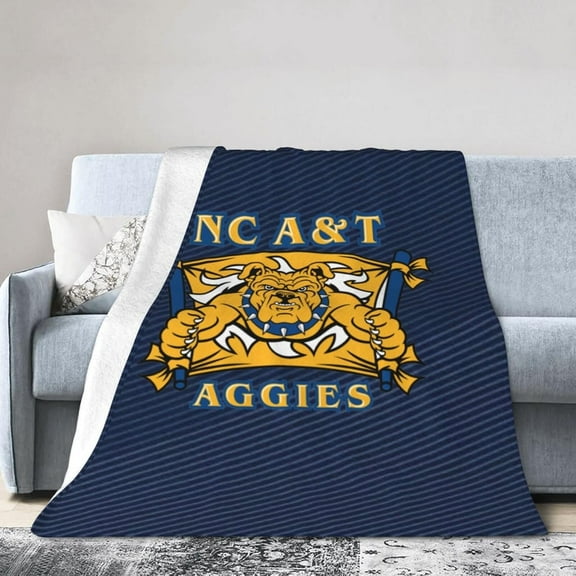 North Carolina A&T Aggies, Fleece Blanket, Very Soft Microfiber Flannel Blanket for Couch Warm and Cozy for All Seasons
