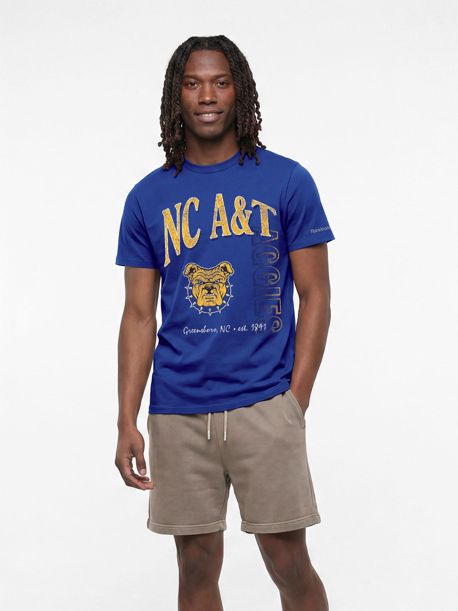 North Carolina A&T Aggies Reebok Mens Crew Neck Short Sleeve T-Shirt