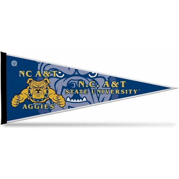 North Carolina A&T University Aggies Soft Felt Pennant, Primary Design, 12x30 Inch, Easy To Hang