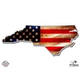 thumbnail image 1 of North Carolina American Flag - 5" Vinyl Sticker - For Car Laptop I-Pad - Waterproof Decal, 1 of 1