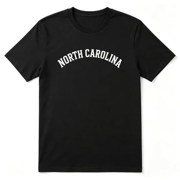 North Carolina Arch Script Vintage Graphic Tee For Men And Women, NC Local Family Reunion Cotton Short Sleeves T-Shirt
