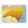 thumbnail image 1 of North Carolina Bath Mat, Map of an American State by Atlantic Ocean National Borders Illustration, Plush Bathroom Decor Mat with Non Slip Backing, 29.5" X 17.5", Multicolor, by Ambesonne, 1 of 2