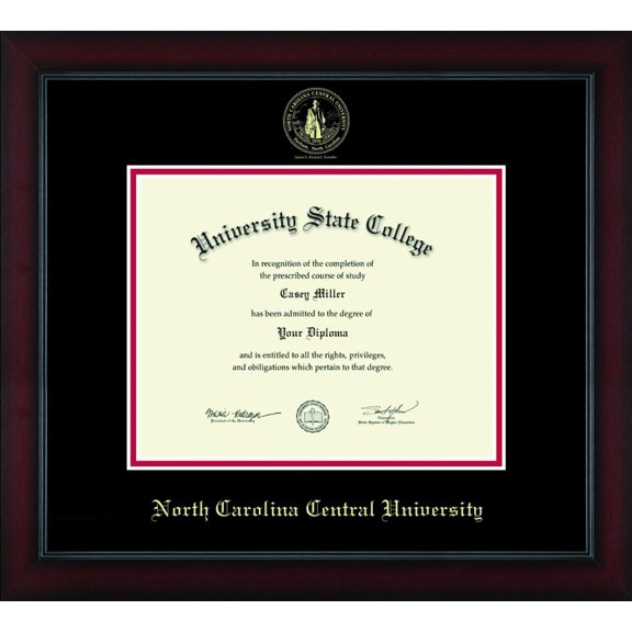 North Carolina Central University Diploma Frame, Document Size 14" x 11"