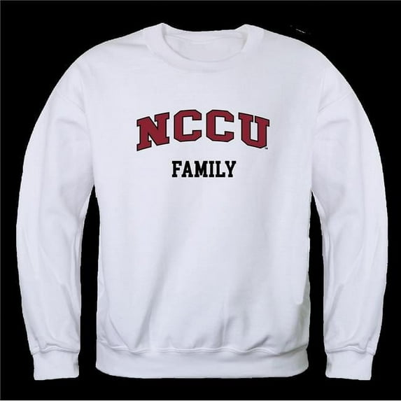 North Carolina Central University Eagles Family Crewneck Sweatshirt, White - Extra Large