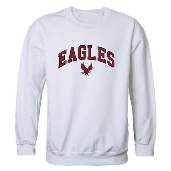 North Carolina Central University Men Campus Crewneck Sweatshirt, White - Extra Large