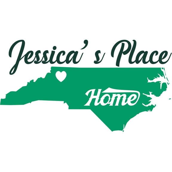 North Carolina Charlotte USA State Customized Wall Decal - Custom Vinyl Wall Art - Personalized Name - Baby Girls Boys Kids Bedroom Wall Decal Room Decor Wall Stickers Decoration Size (zzxzz inch)