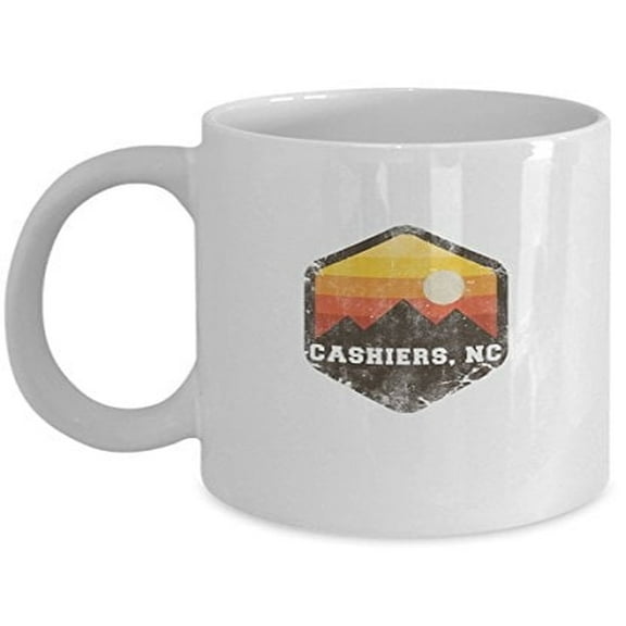 North Carolina 11 oz Coffee Mug - Cashiers NC White Ceramic Gift