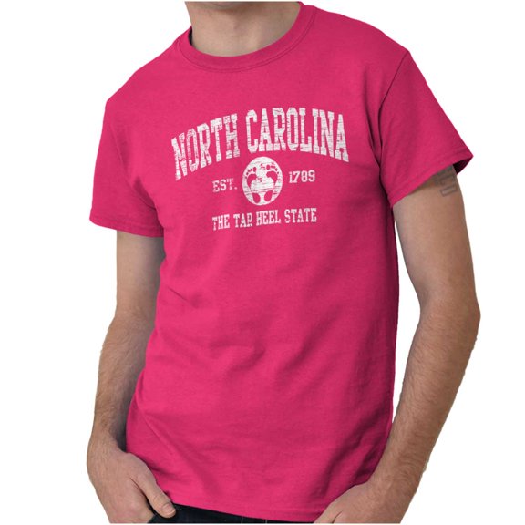 North Carolina Cute Footprints Beach Plus Size Crewneck Graphic Tee Shirt Brisco Brands 2X