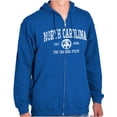 thumbnail image 1 of North Carolina Cute Footprints Beach Unisex Fleece Graphic Zip Up Hoodie Brisco Brands 3X, 1 of 5