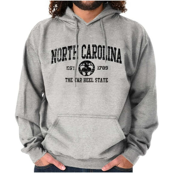 North Carolina Cute Footprints Beach Unisex Plus Fleece Graphic Hoodie Brisco Brands 3X