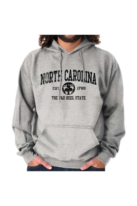 North Carolina Cute Footprints Beach Unisex Plus Fleece Graphic Hoodie Brisco Brands 3X
