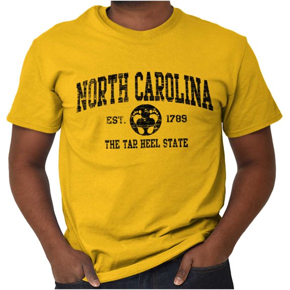 North Carolina Cute Footprints Beach Plus Size Crewneck Graphic Tee Shirt Brisco Brands 3X