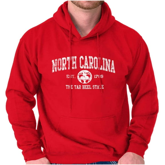 North Carolina Cute Footprints Beach Unisex Plus Fleece Graphic Hoodie Brisco Brands 3X