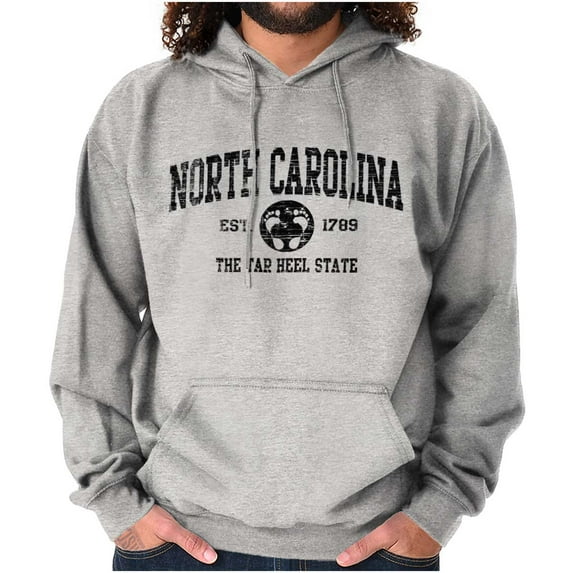 North Carolina Cute Footprints Beach Unisex Plus Fleece Graphic Hoodie Brisco Brands 4X