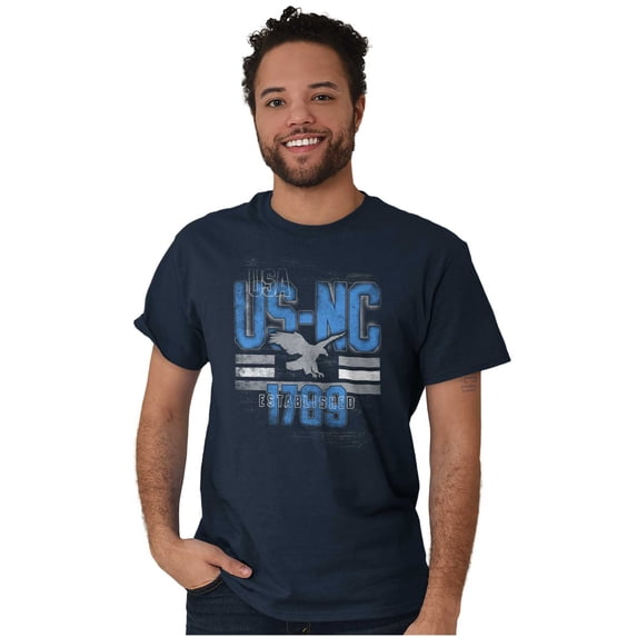 North Carolina Distressed Bald Eagle Men's Graphic T Shirt Tees Brisco Brands L
