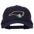 thumbnail image 1 of North Carolina Dogwood with Map Embroidered Unstructured Washed Cap - Navy OSFM, 1 of 5