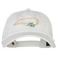 thumbnail image 1 of North Carolina Dogwood with Map Embroidered Unstructured Washed Cap - White OSFM, 1 of 5