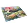 thumbnail image 1 of North Carolina Dogwoods in Watercolor Glass Cutting Board Large 12 in x 15 in, 1 of 5