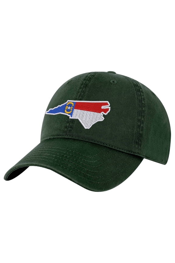 North Carolina Flag Baseball Cap – Embroidered State Hat for Tar Heel Pride (AlpineGreen)