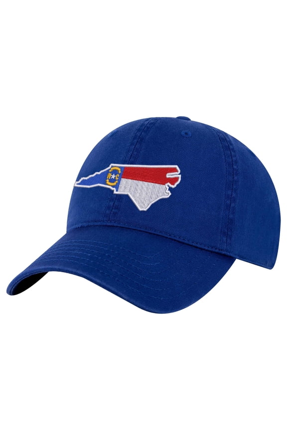North Carolina Flag Baseball Cap – Embroidered State Hat for Tar Heel Pride (RoyalBlue)