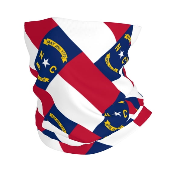 North Carolina Flag Face Mask Bandanas Neck Gaiter Headwear Magic Scarf Headband For Dust Sun Wind